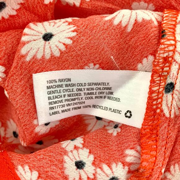 Rixo x Target Floral Puff Sleeve Swing Dress Red - Picture 11 of 12